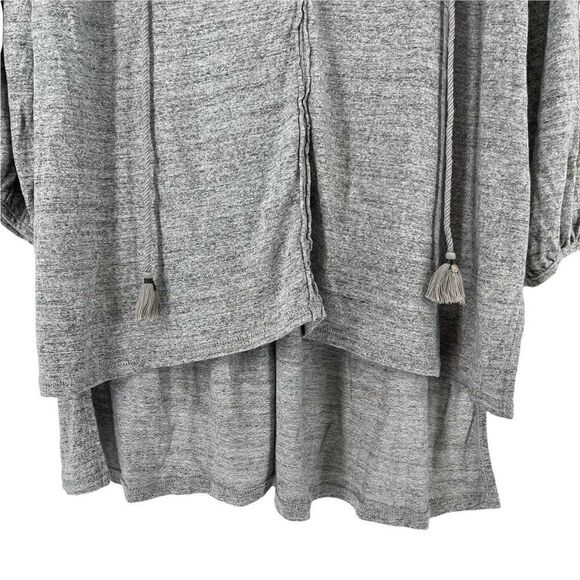 Free People Tunic Gray Bohemian Relaxed Fit Balloon Sleeve We The Free Size XS - Picture 3 of 9
